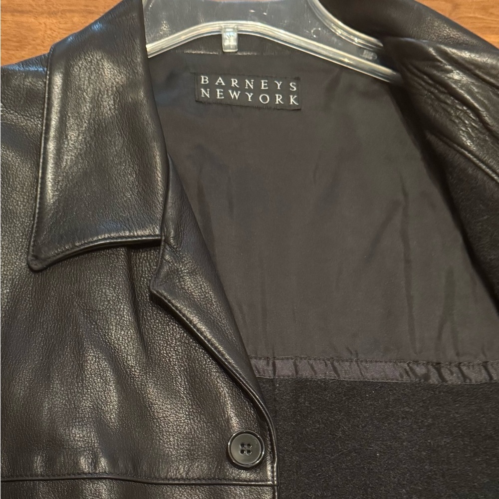 Men's Barneys New York Black Leather Jacket